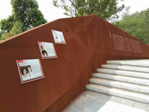 岑溪耐候钢挡土墙